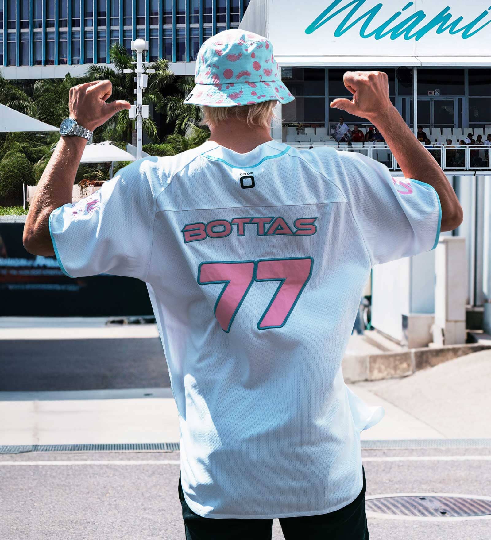 Stake F1 Kick Sauber Men s Special Edition Miami GP Flamingo White Bas CMC Motorsports