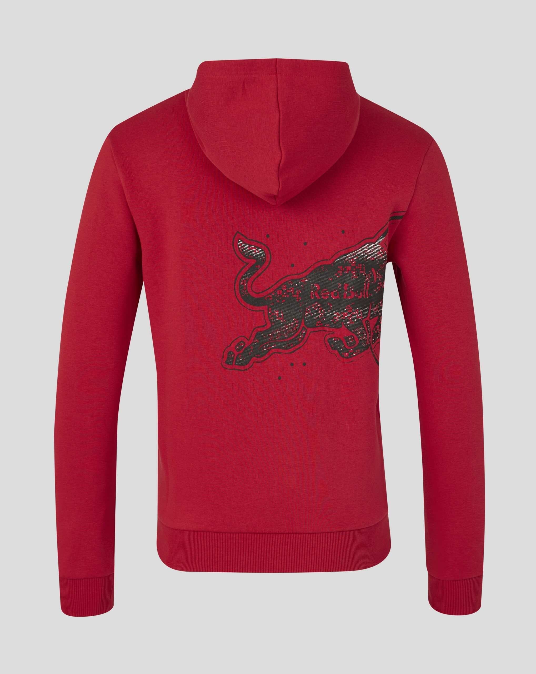 Red Bull Racing F1 Graphic Bull Hoodie - Grey Marl/Chilli Pepper Hoodies Red Bull Racing 