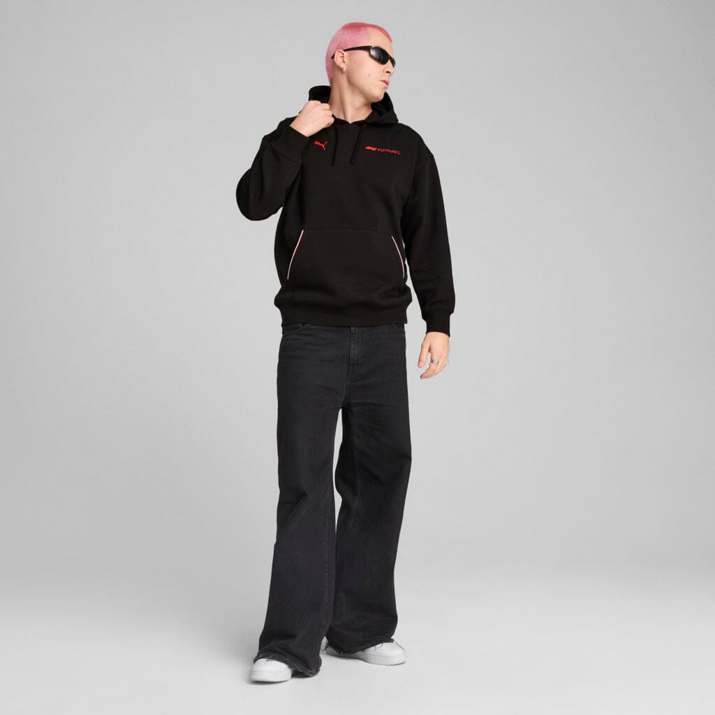 Formula 1 Tech Relaxed Essential Hoodie - Black/Red Hoodies Formula 1 