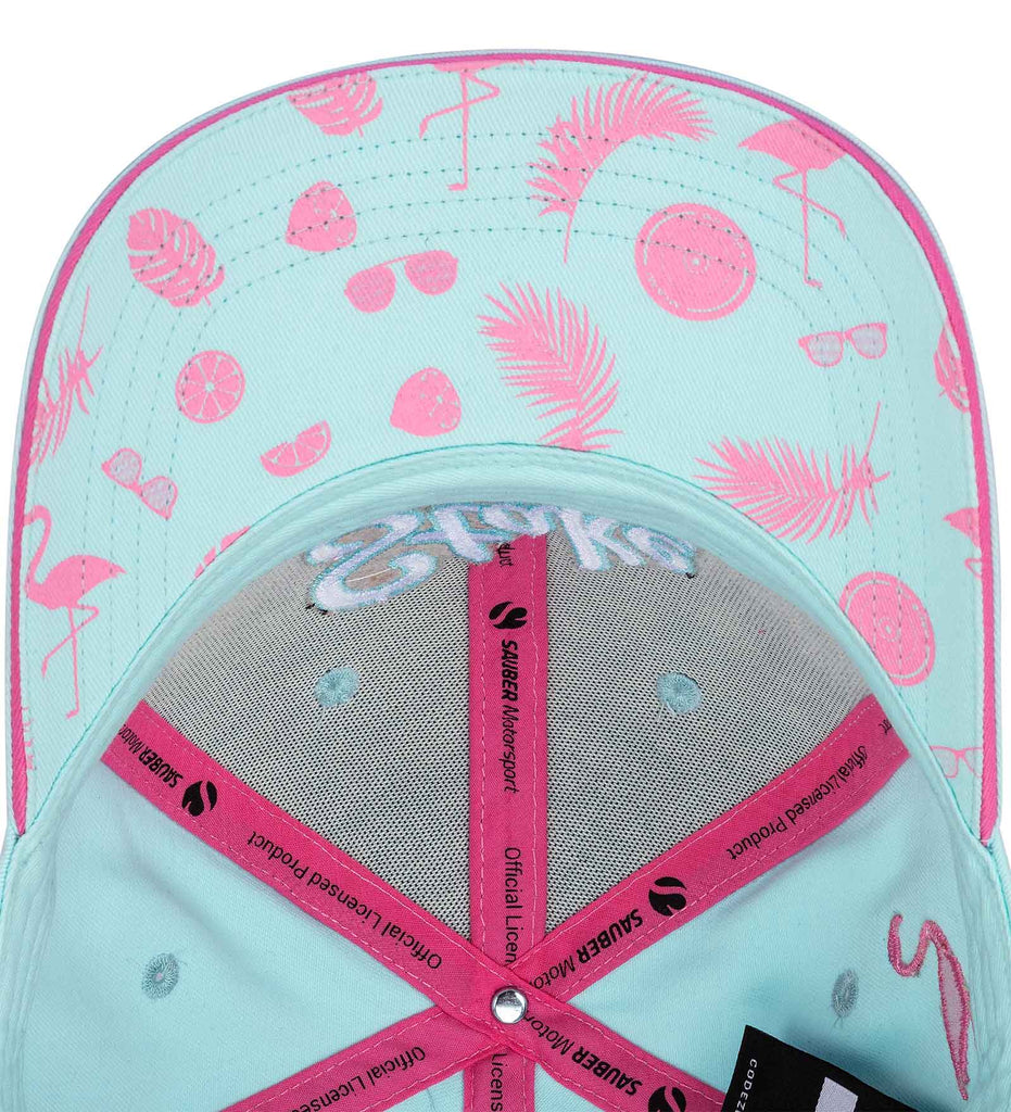 Stake F1 Kick Sauber Special Edition Miami GP Flamingo Baseball Hat - Blue Hats Stake F1 Kick Sauber 