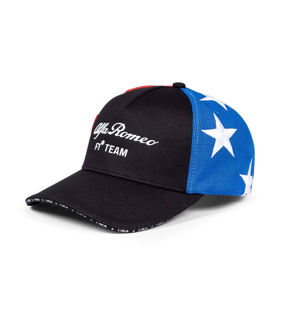 Alfa Romeo Racing F1 Special Edition Stars & Stripes USA GP Baseball Hat - Black Hats Alfa Romeo 