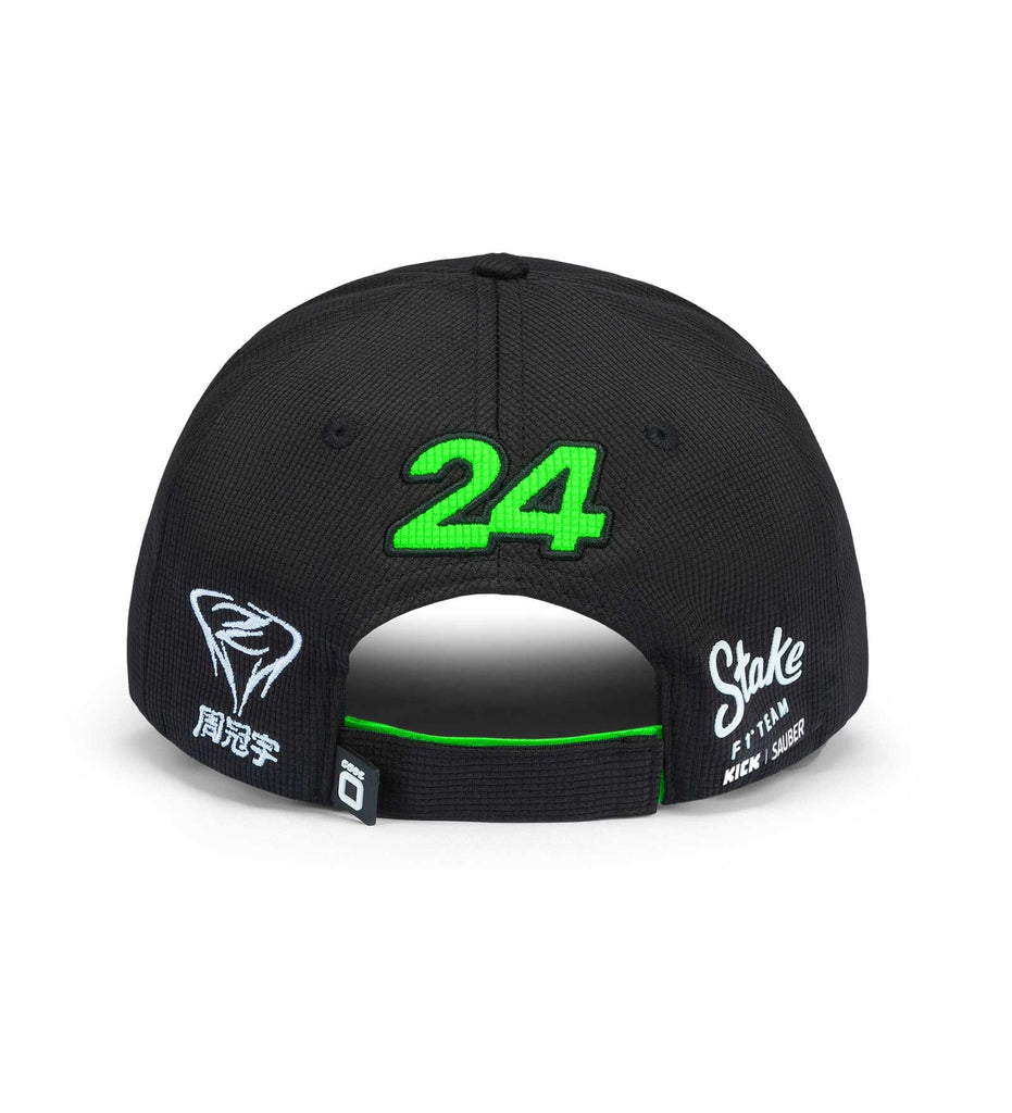 Stake F1 Kick Sauber 2024 Team Zhou Guanyu Baseball Hat - Black Hats Stake F1 Kick Sauber 