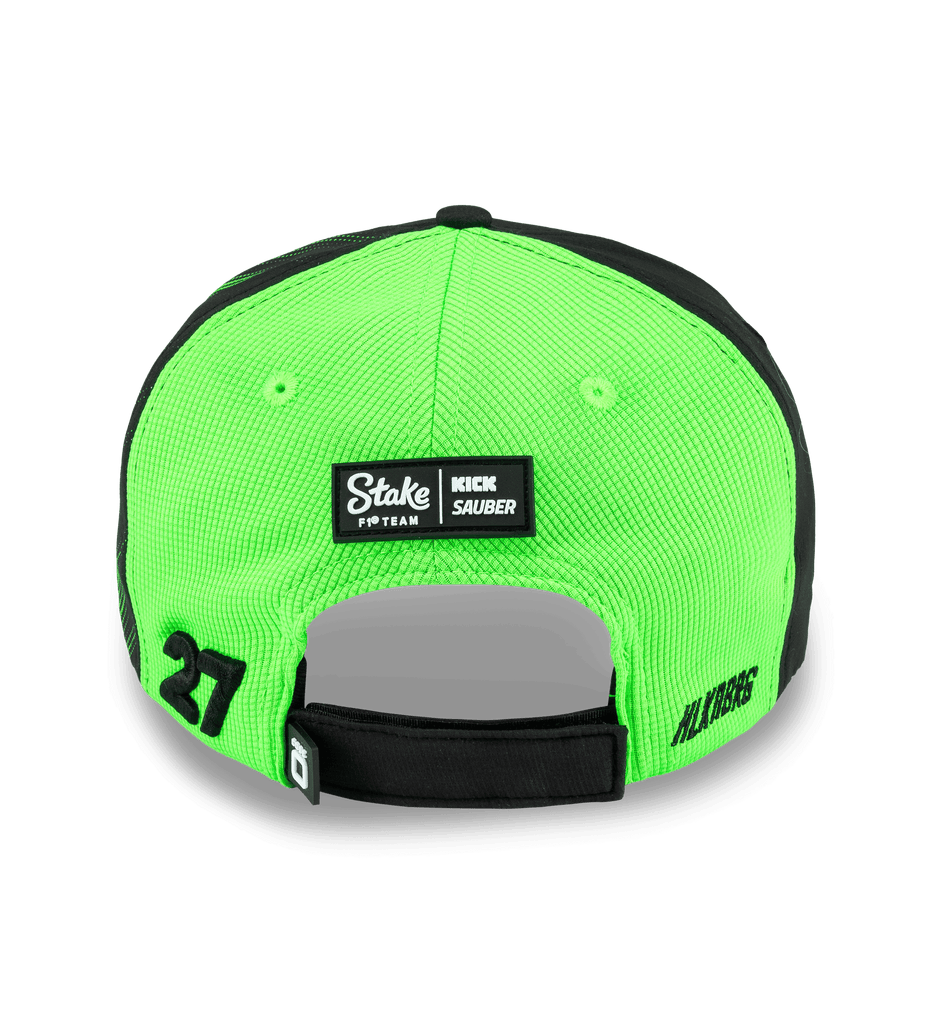 Stake F1 Kick Sauber 2025 Team Nico Hulkenberg Baseball Hat - Black Hats Stake F1 Kick Sauber 