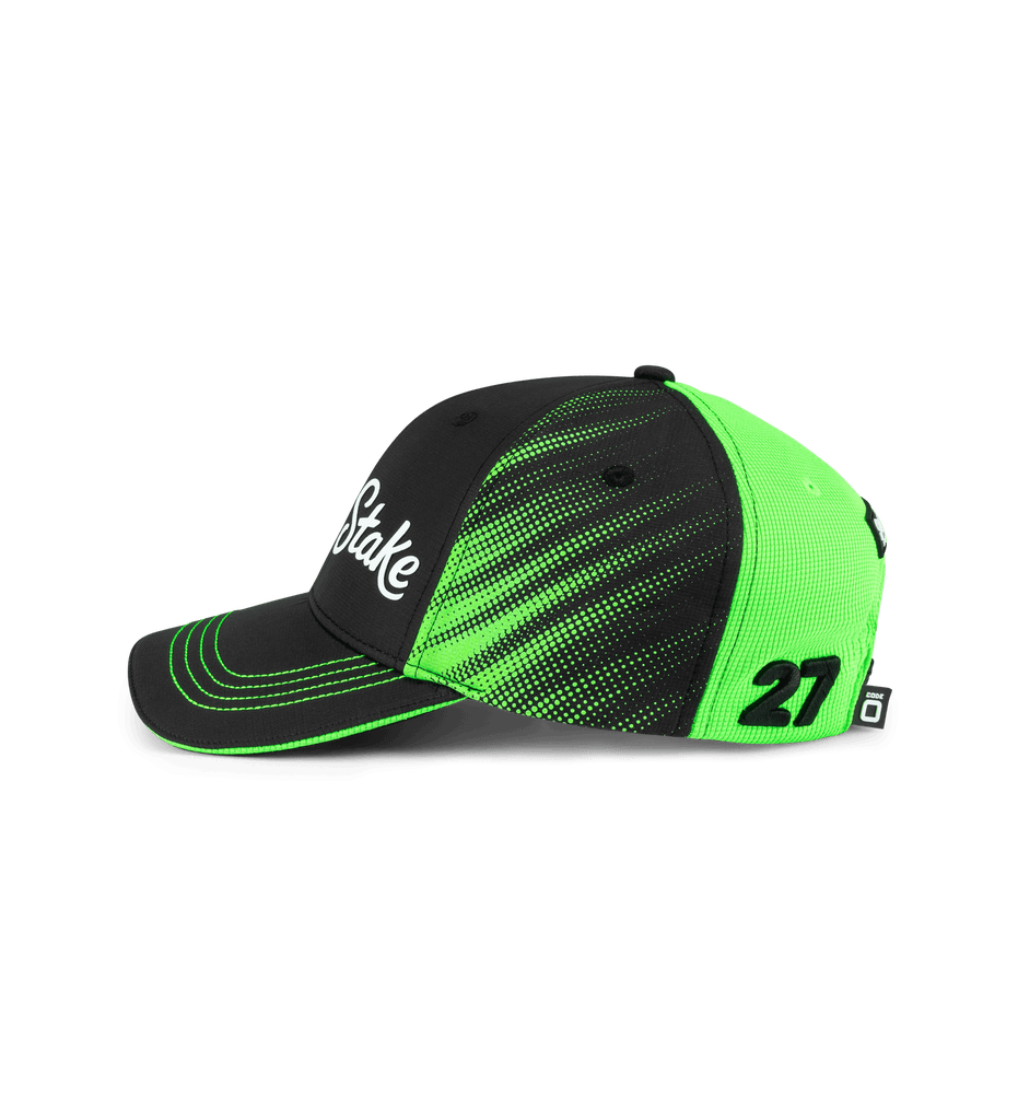 Stake F1 Kick Sauber 2025 Team Nico Hulkenberg Baseball Hat - Black Hats Stake F1 Kick Sauber 
