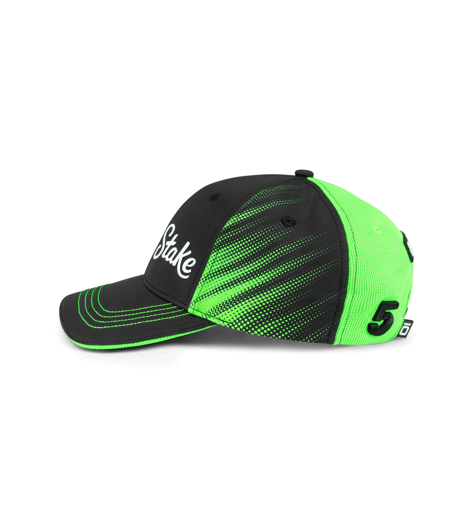 Stake F1 Kick Sauber 2025 Team Gabriel Bortoleto Baseball Hat - Black Hats Stake F1 Kick Sauber 