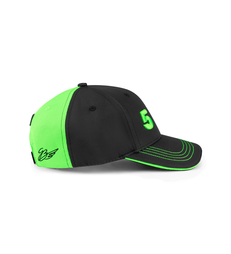 Stake F1 Kick Sauber 2025 Team Gabriel Bortoleto Baseball Hat - Black Hats Stake F1 Kick Sauber 