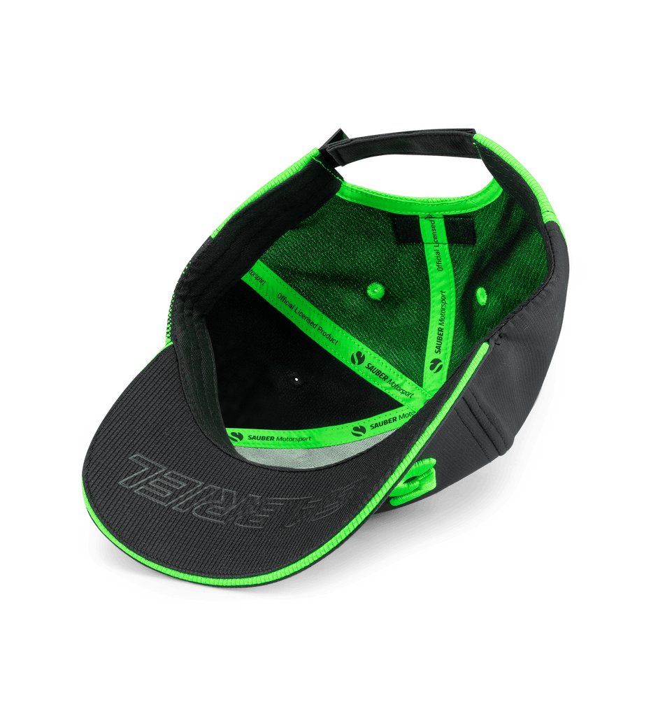 Stake F1 Kick Sauber 2025 Team Gabriel Bortoleto Baseball Hat - Black Hats Stake F1 Kick Sauber 