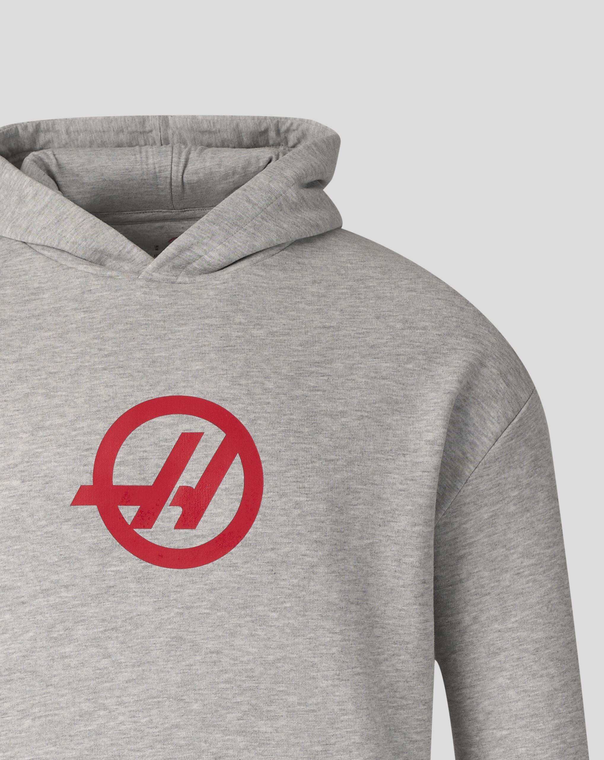 Haas Racing F1 Logo Hoodie - Gray Marl Hoodies Haas F1 Racing Team 