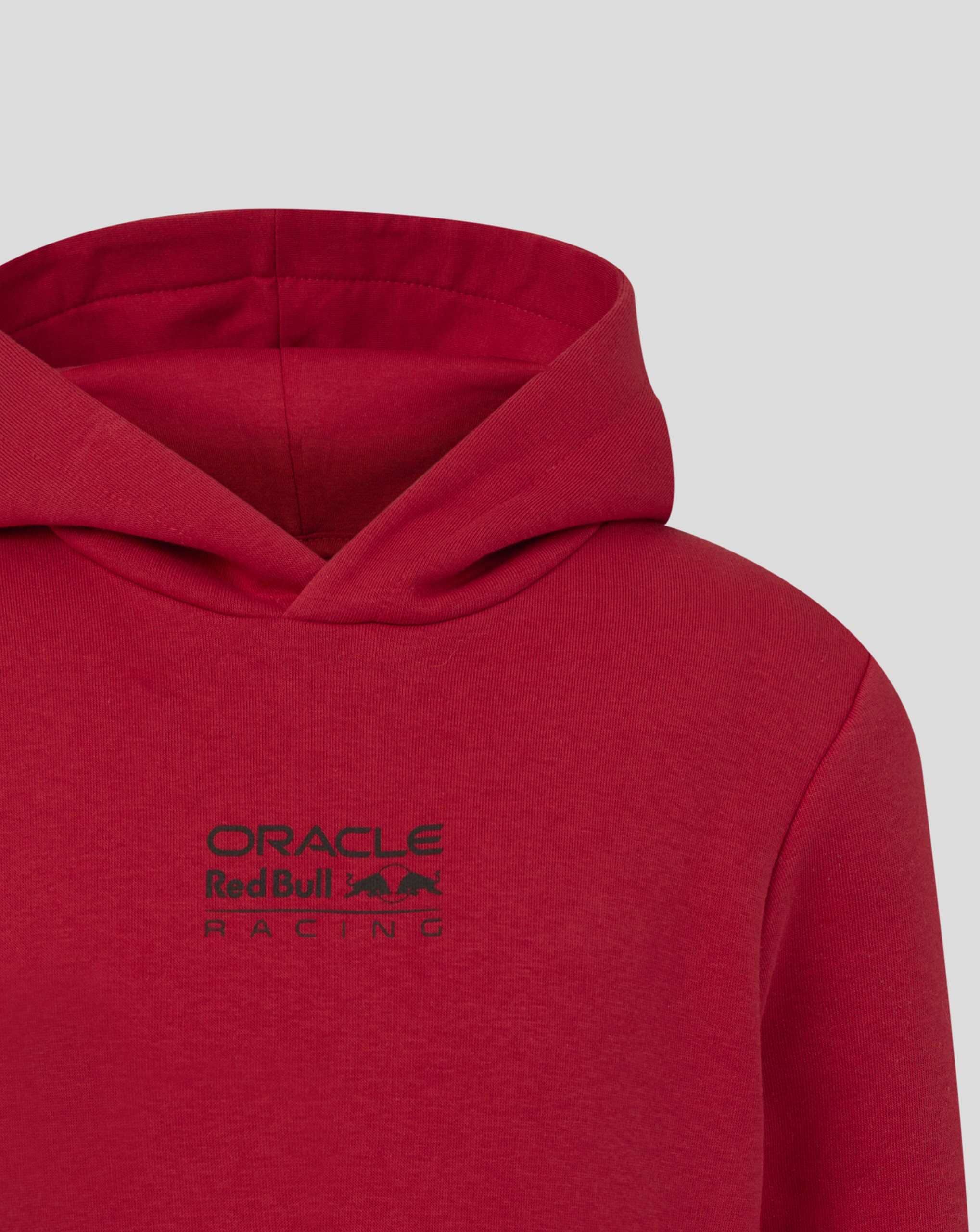 Red Bull Racing F1 Kid's Graphic Bull Hoodie - Youth Grey Marl/Chili Pepper Hoodies Red Bull Racing 