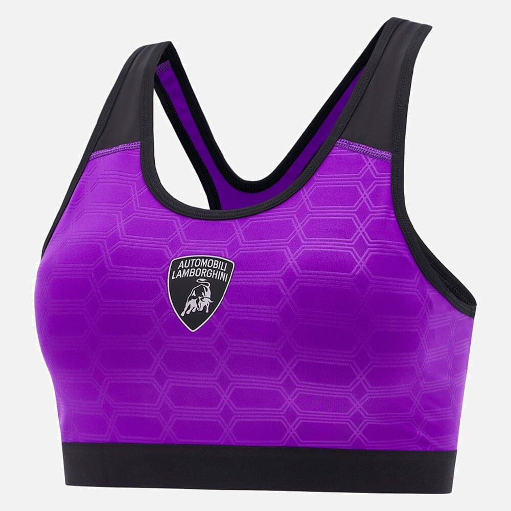 Automobili Lamborghini Women's Activewear Sports Bra - Purple Tank Tops Automobili Lamborghini 