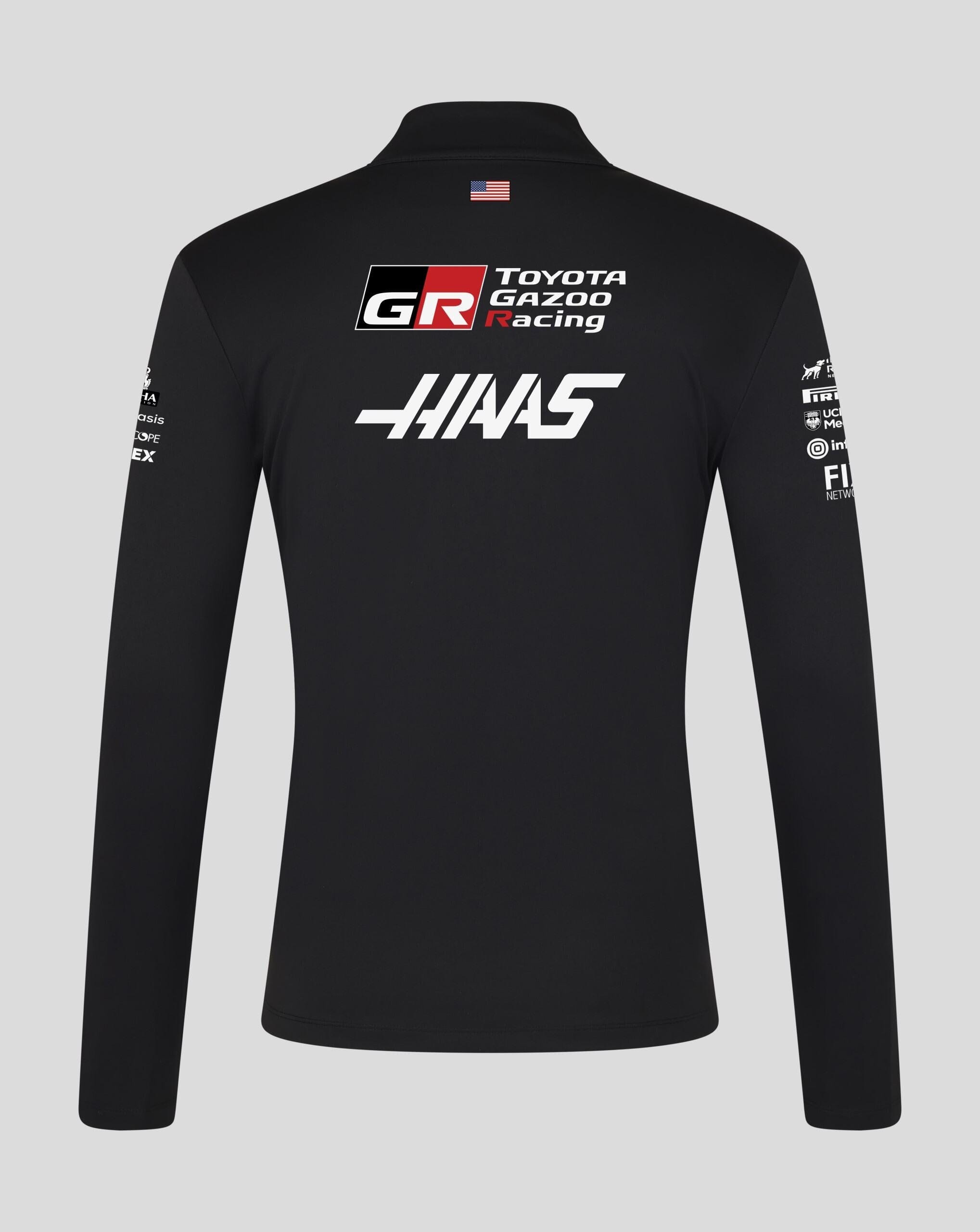 Haas Racing F1 2026 Team 1/4 Zip Fitted Sweater - Black Sweaters Haas F1 Racing Team 