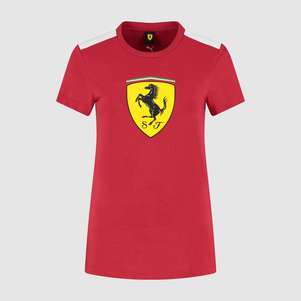 Scuderia Ferrari F1 Women's Large Shield T-Shirt -Dark Cherry T-shirts Scuderia Ferrari 