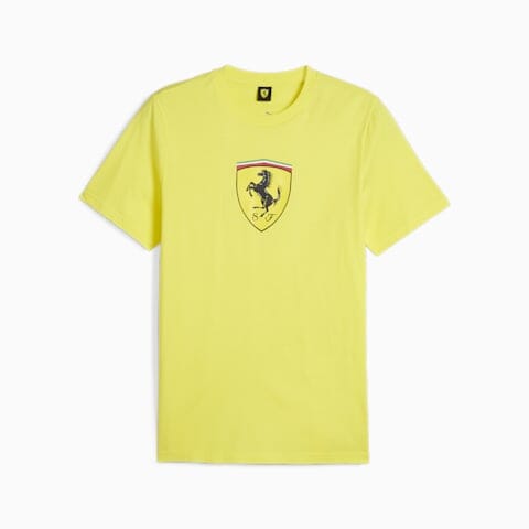 Scuderia Ferrari F1 Men's Puma Large Shield T-Shirt -Red/Yellow T-shirts Scuderia Ferrari S Yellow 
