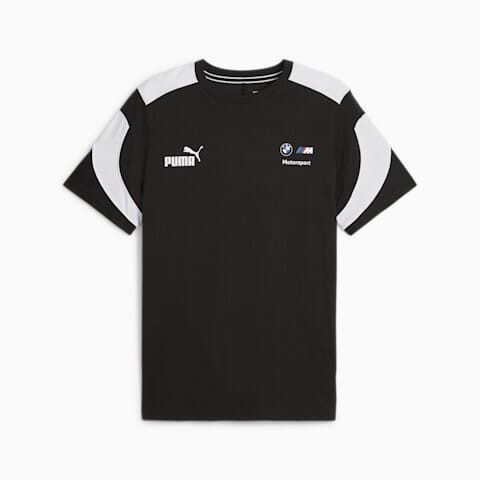 BMW M Motorsports Puma Men's MT7+ T-Shirt- Black/Blue T-shirts BMW Motorsports XS Black 