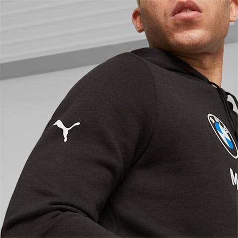 BMW M Motorsport Puma Men's Essentials Fleece Hoodie - Blue/Black Hoodies BMW Motorsports 