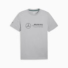 Mercedes Benz AMG Petronas F1 Puma Men's Large Logo T-Shirt - Black/Silver/Green T-shirts Mercedes AMG Petronas S Silver 