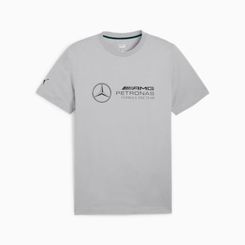 Mercedes Benz AMG Petronas F1 Puma Men's Large Logo T-Shirt - Black/Silver/Green T-shirts Mercedes AMG Petronas S Silver 