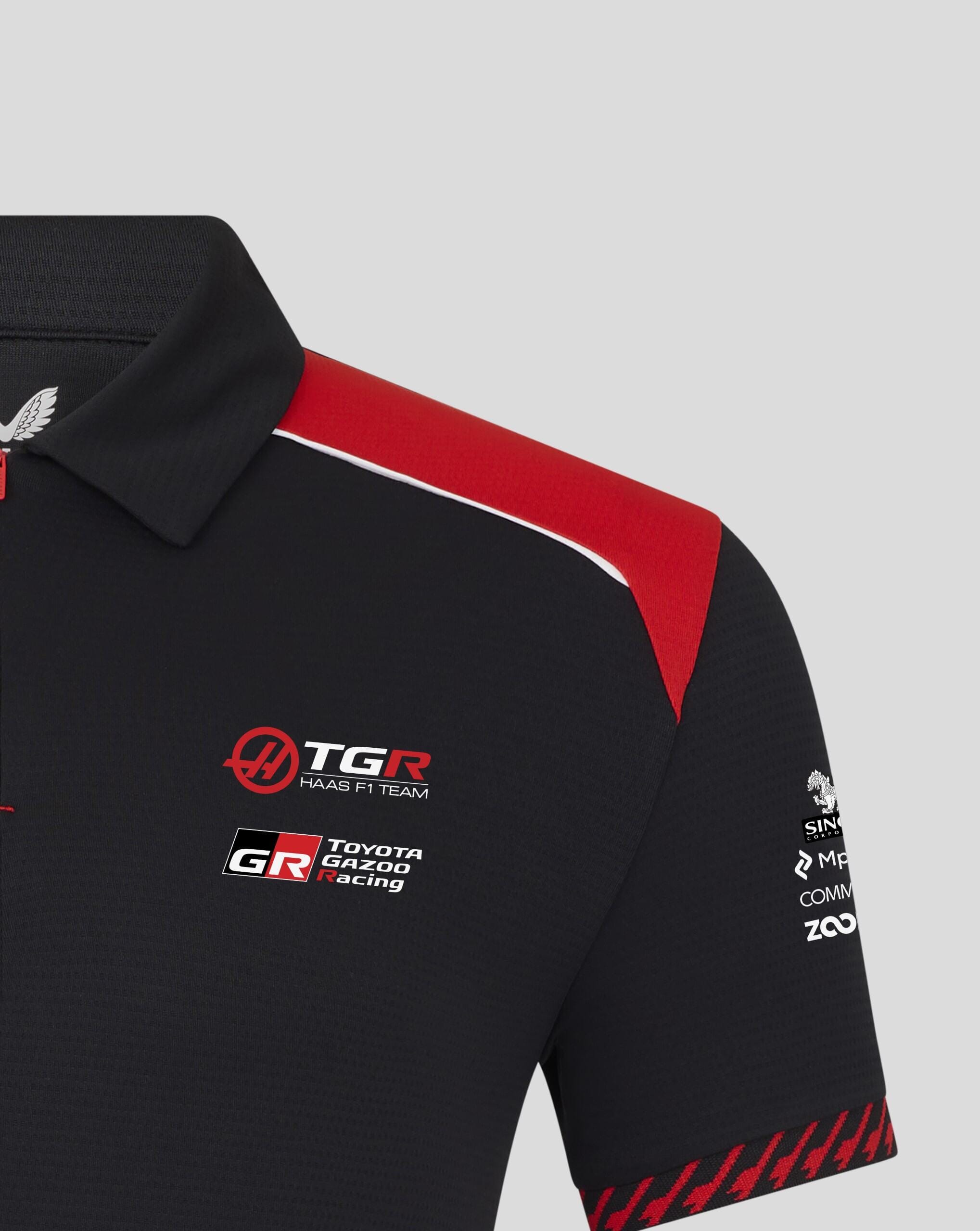 Haas Racing F1 2026 Men's Team Polo Shirt - Black Polos Haas F1 Racing Team 