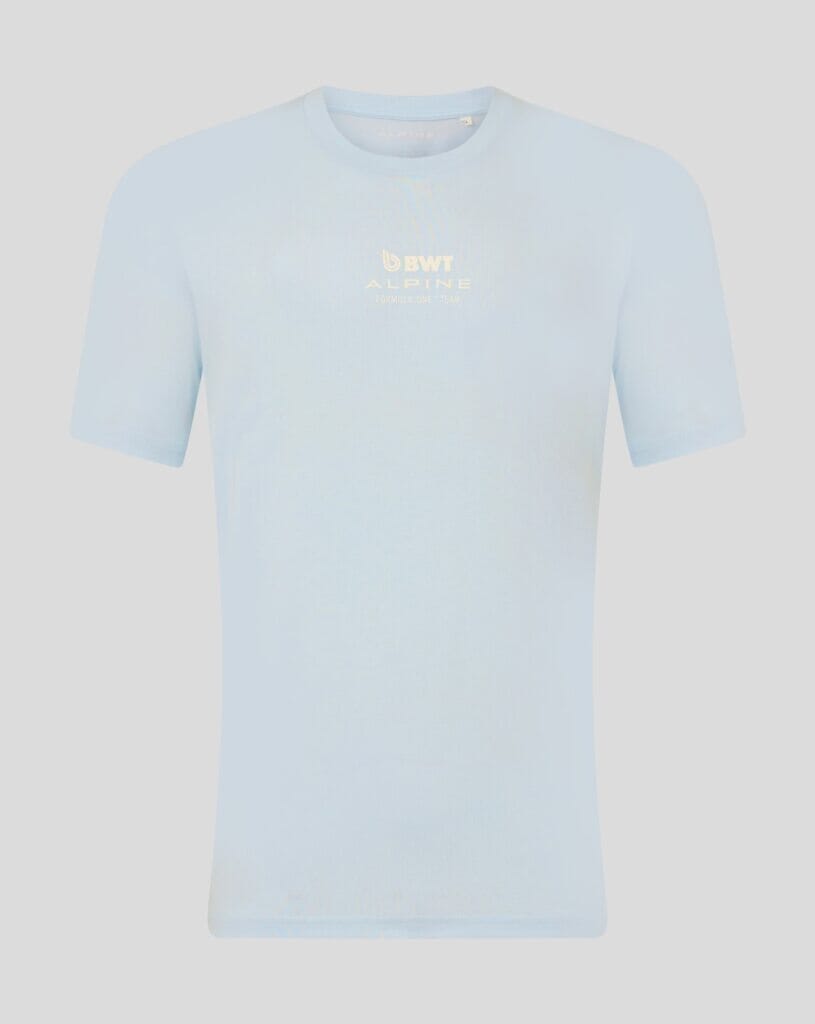 Alpine Racing F1 Franco Colapinto Relaxed Fit T-Shirt- White/Blue Ice T-shirts Alpine 