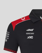 Haas Racing F1 2026 Men's Team Polo Shirt - Black Polos Haas F1 Racing Team 
