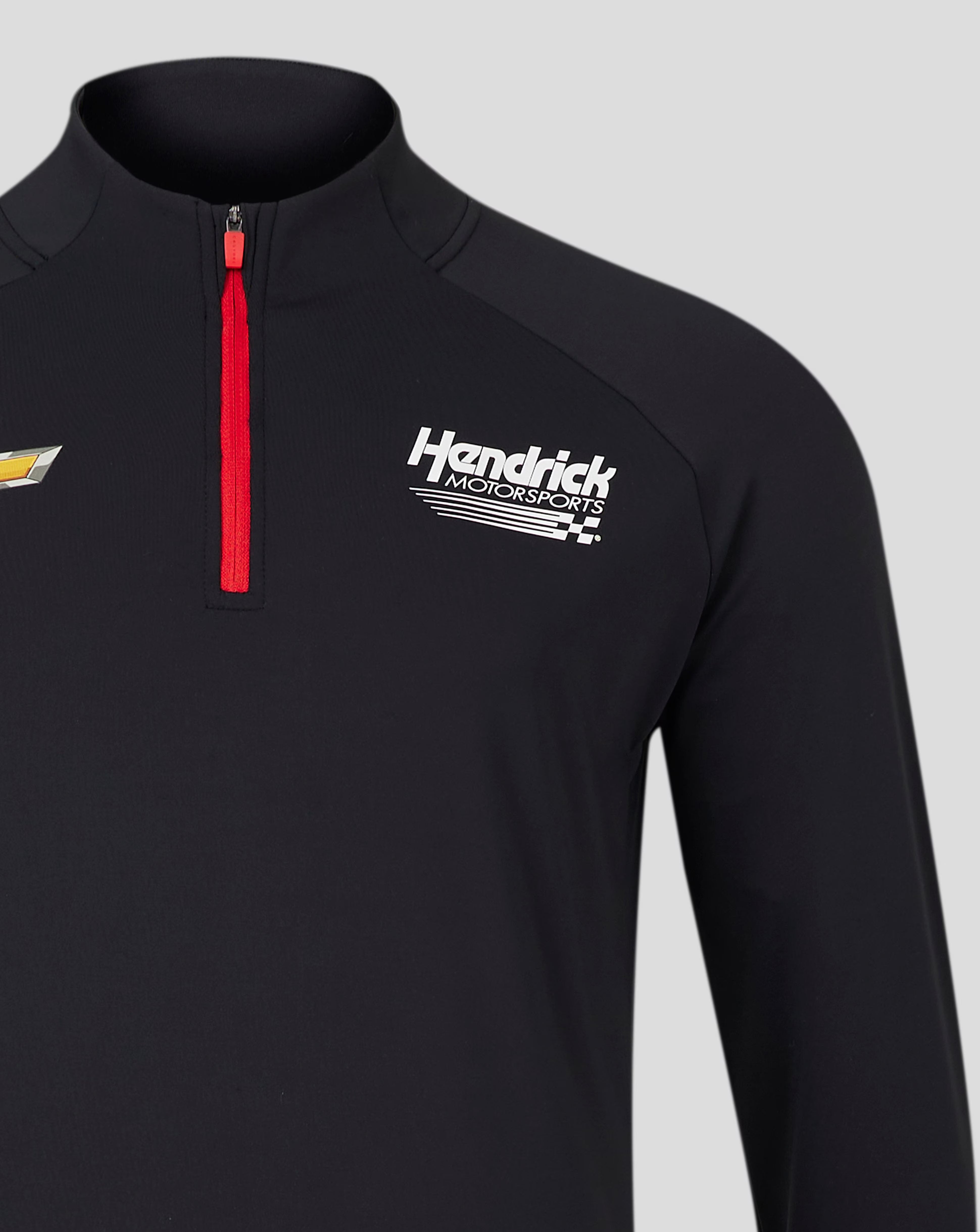 Nascar Hendrick Motorsport Men's Team 1/4 Zip Midlayer - Caviar Black Sweatshirt Hendrick Motorsport 