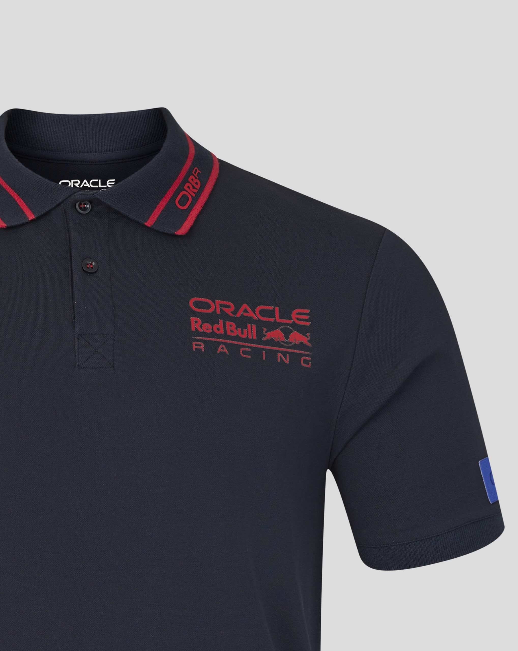 Red Bull Racing F1 Core Logo Polo - Night Sky/Chili Pepper Polos Red Bull Racing 
