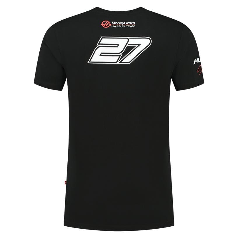 Haas Racing F1 Nico Hulkenberg #27 T-Shirt - Black T-shirts Haas F1 Racing Team 