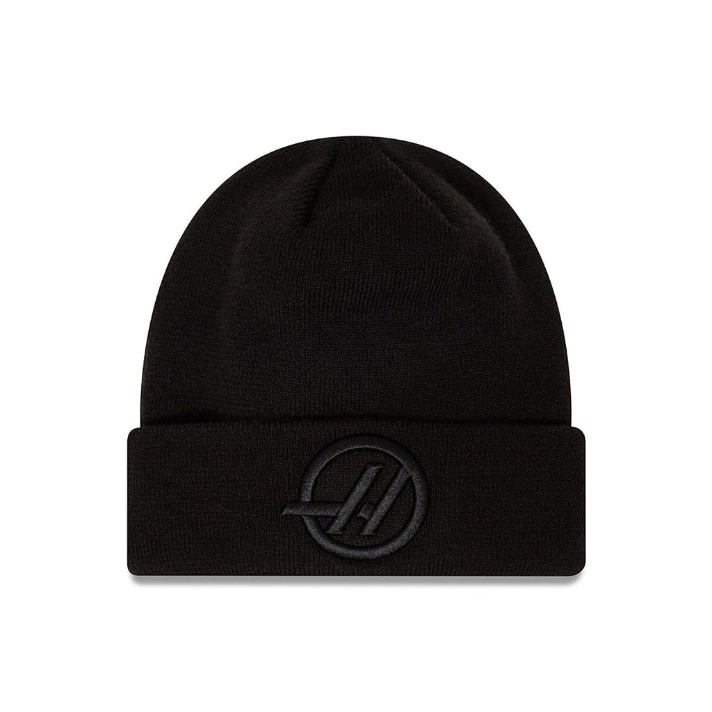 Haas Racing F1 Team Essential Cuff Knit Beanie Hat - Black Hats Haas F1 Racing Team 