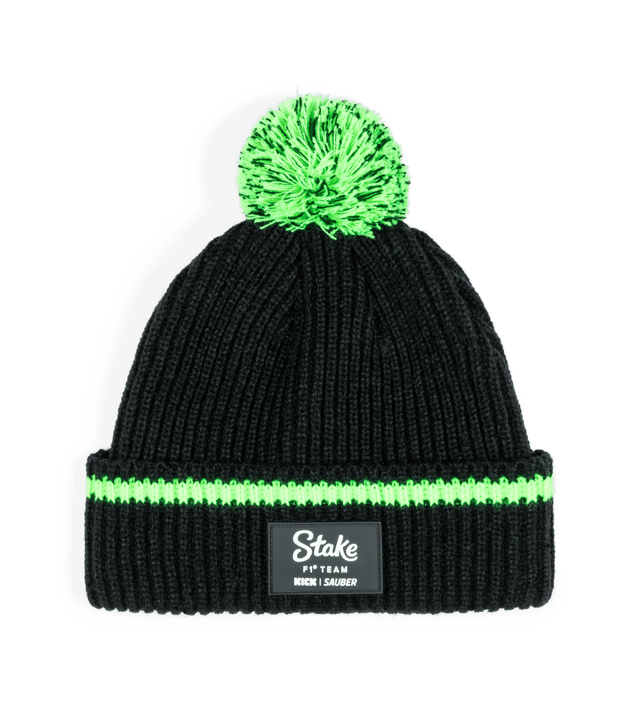 Stake F1 Kick Sauber 2025 Team Beanie Hat - Black Hats Stake F1 Kick Sauber 