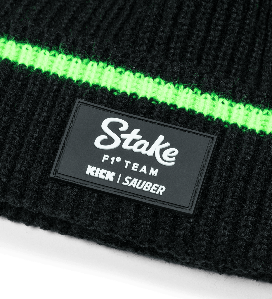 Stake F1 Kick Sauber 2025 Team Beanie Hat - Black Hats Stake F1 Kick Sauber 