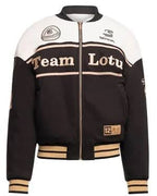 Ayrton Senna F1 x Team Lotus Oversized Varsity Jacket - Black Jackets Ayrton Senna 
