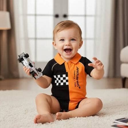 McLaren F1 x Outerstuff Infant Racing Champ Fashion Fan Creep - New Born Onesie McLaren-Castore 