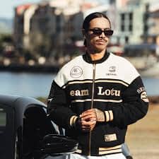 Ayrton Senna F1 x Team Lotus Oversized Varsity Jacket - Black Jackets Ayrton Senna 