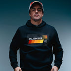 Aston Martin F1 Limited Edition Fernando Alonso Spain GP Graphic Hoodie - True Black Hoodies Aston Martin F1 
