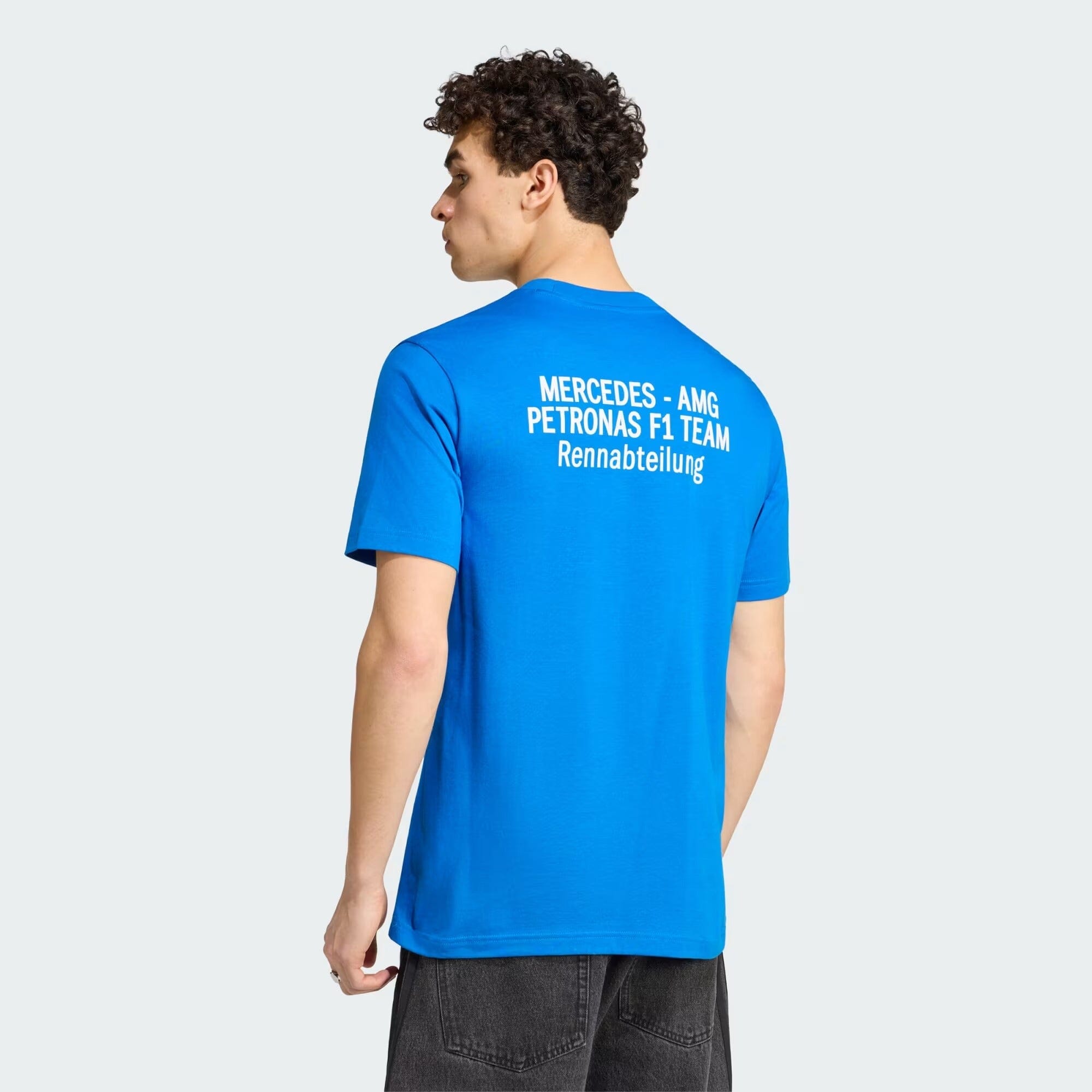 Mercedes - AMG Petronas F1 Men's Blue Wonder T-Shirt- Blue Bird/White T-shirts Mercedes AMG Petronas 