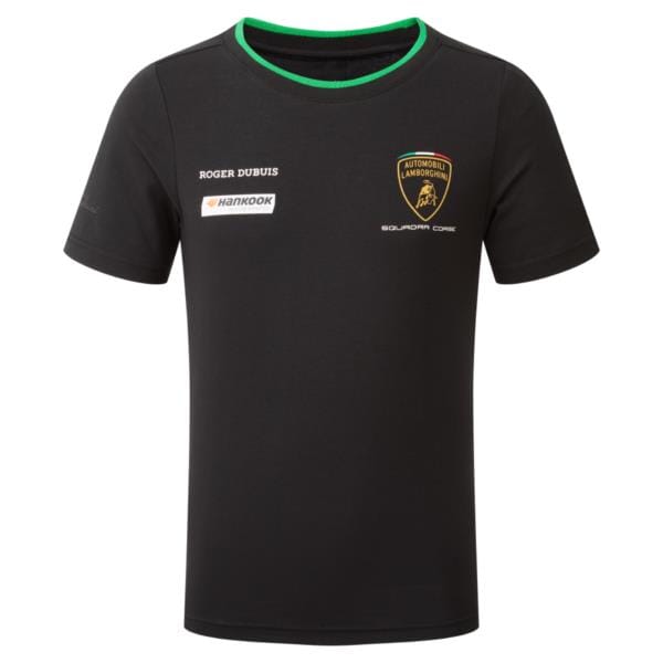 Automobili Lamborghini Squadra Corse Kids Team T-Shirt - Youth Black T-shirts Automobili Lamborghini 