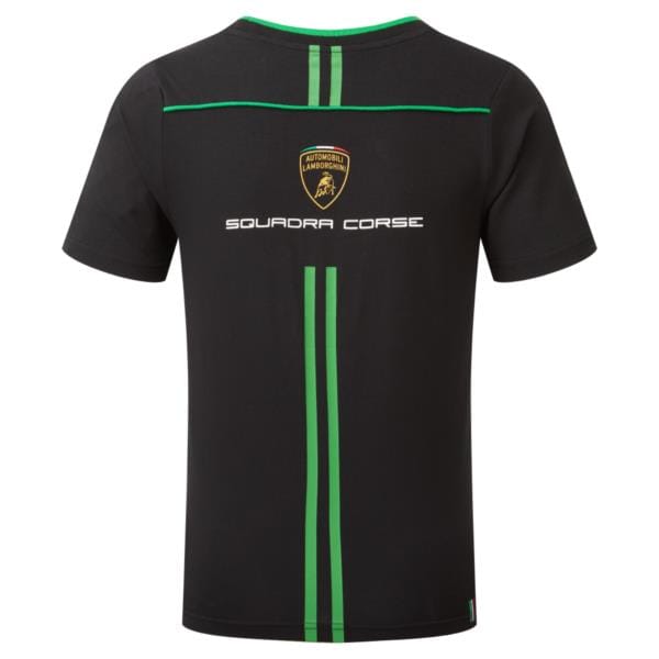 Automobili Lamborghini Squadra Corse Kids Team T-Shirt - Youth Black T-shirts Automobili Lamborghini 