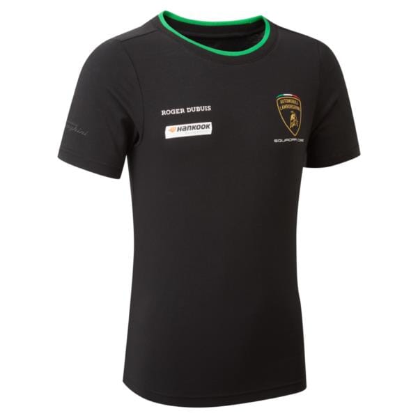 Automobili Lamborghini Squadra Corse Kids Team T-Shirt - Youth Black T-shirts Automobili Lamborghini 