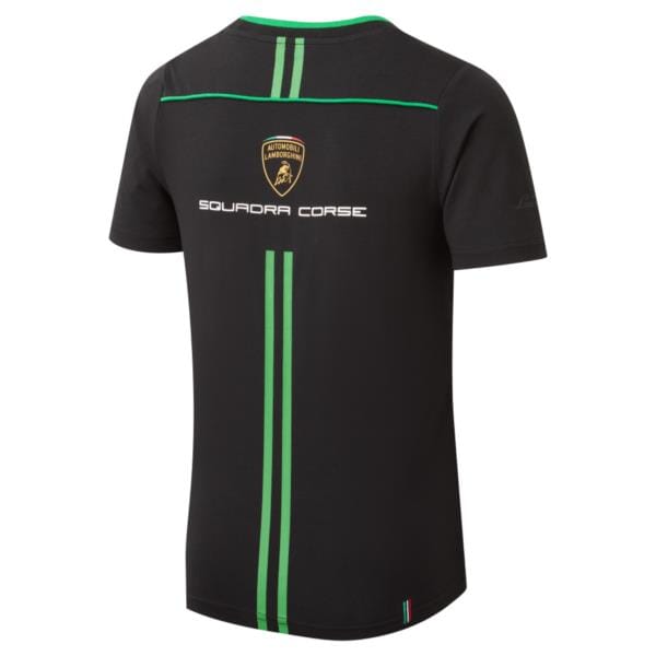 Automobili Lamborghini Squadra Corse Kids Team T-Shirt - Youth Black T-shirts Automobili Lamborghini 