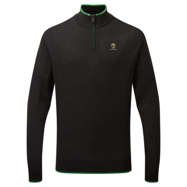 Automobili Lamborghini Squadra Corse Men's Team Knitted Sweater - Black Sweaters Automobili Lamborghini 