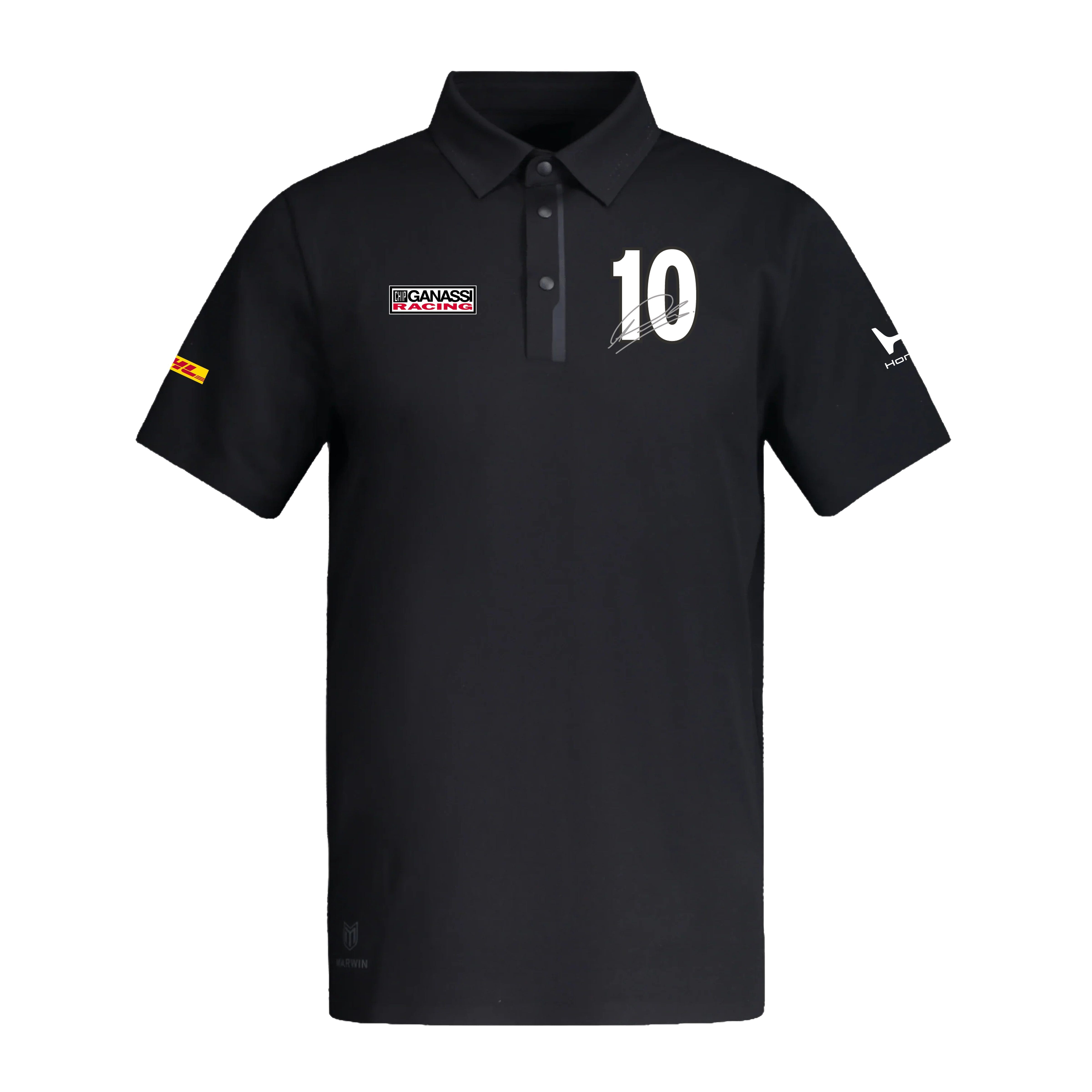 Chip Ganassi Racing Indy Men's Alex Palou Timeless Polo Shirt - Black Polos Chip Ganassi Racing 
