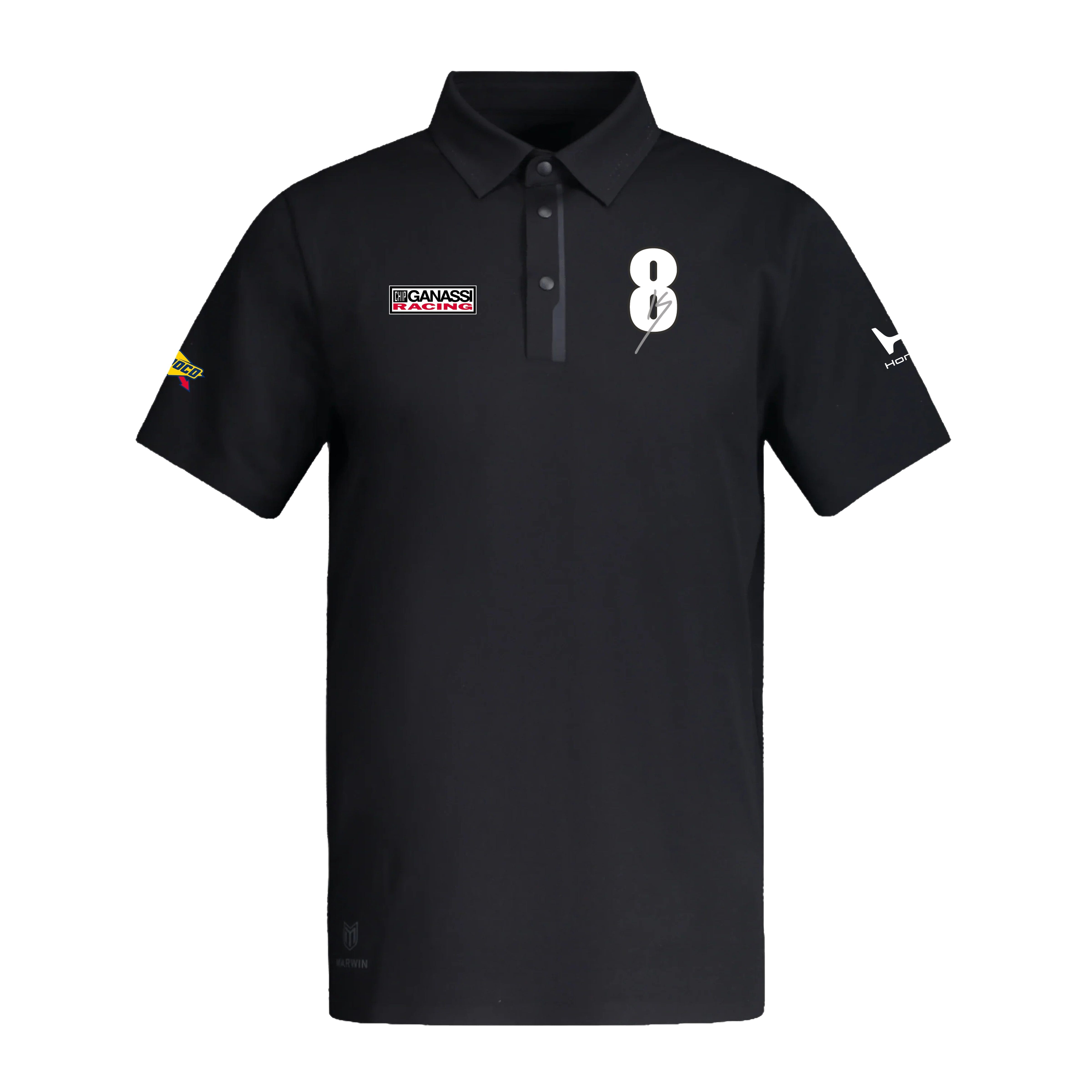 Chip Ganassi Racing Indy Men's Kyffin Simpson Timeless Polo Shirt - Black Polos Chip Ganassi Racing 