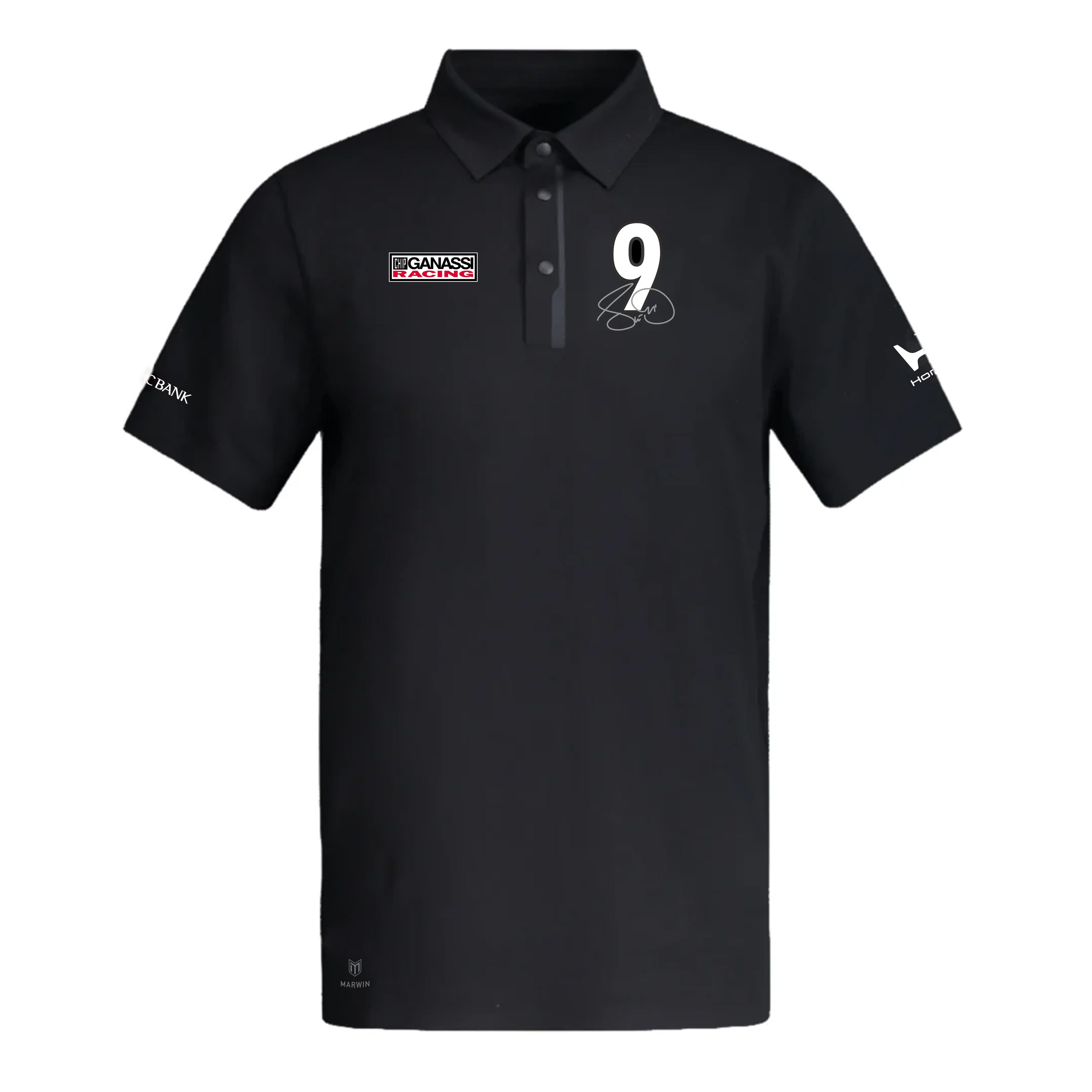 Chip Ganassi Racing Indy Men's Scott Dixon Timeless Polo Shirt - Black Polos Chip Ganassi Racing 