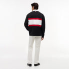 Cadillac F1 Racing Script Rugby Long Sleeve Polo Shirt - Black Polos Cadillac F1 