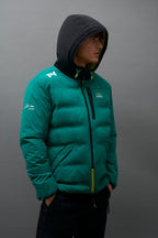Aston Martin F1 Kimoa Fernando Alonso Padded Puffy Jacket - Green Jackets Aston Martin F1 