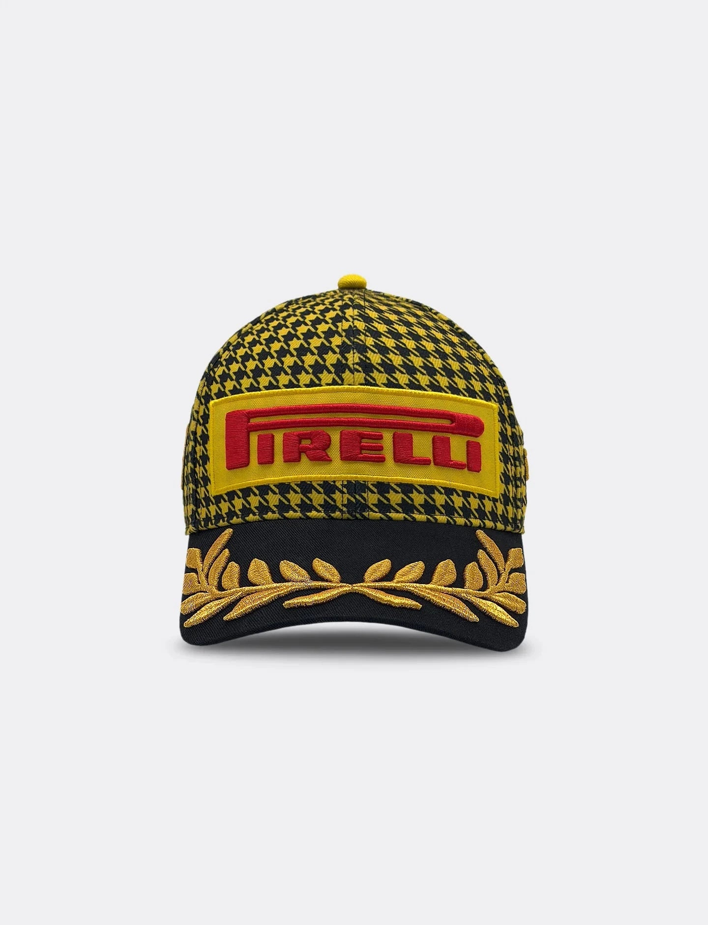Pirelli Podium Special Edition Great Britain Silverstone GP 1st Place Hat - Houndstooth Yellow/Black Hats Pirelli 