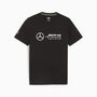 Mercedes Benz AMG Petronas F1 Puma Men's Large Logo T-Shirt - Black/Silver/Green T-shirts Mercedes AMG Petronas S Black 