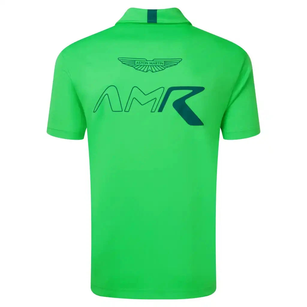 Aston Martin Racing Team Polo Shirt - Podium Green/Fluro Green Polos Aston Martin Racing 