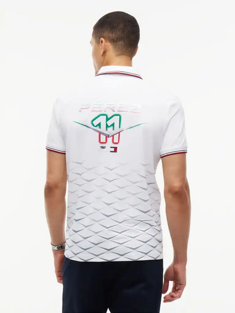Cadillac F1 Racing 2026 SE Mexico GP Sergio "Checo" Perez Team Polo Shirt - White