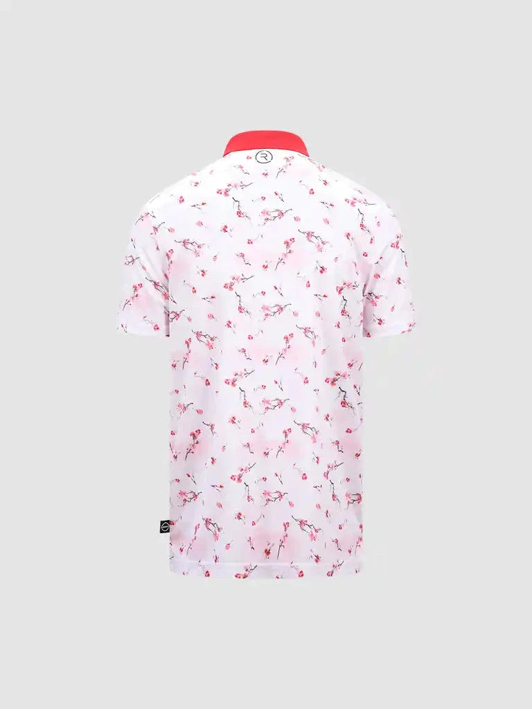 Nissan Formula E x Reflo Men's Sakura Golf Polo Shirt - White Polo Shirts Nissan Formula E 